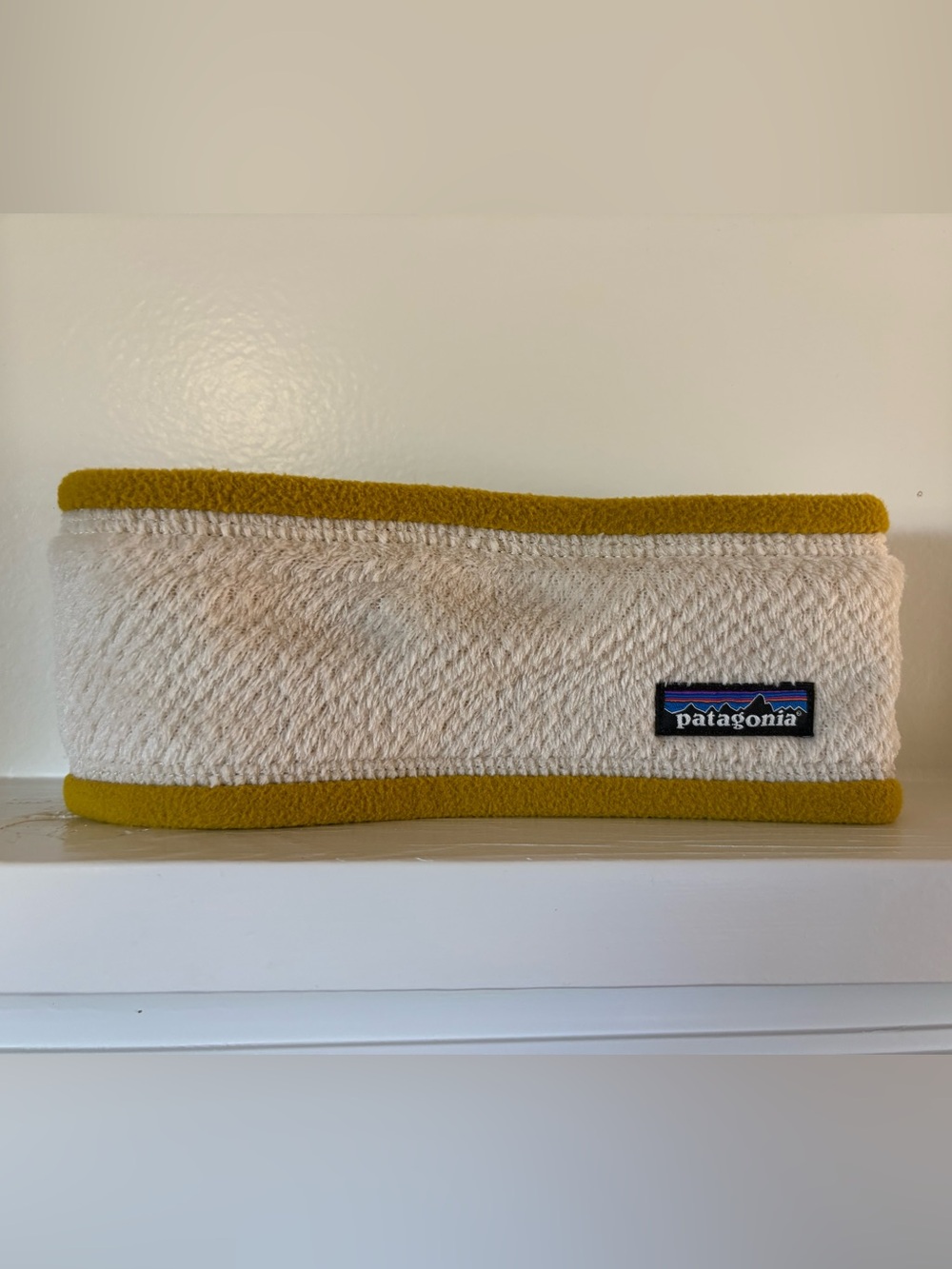 Patagonia Womens Re-Tool Headband Cream and Mustard NWOT